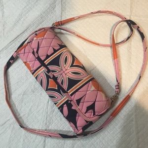 Beautiful Vera Bradley wallet with shoulder strap